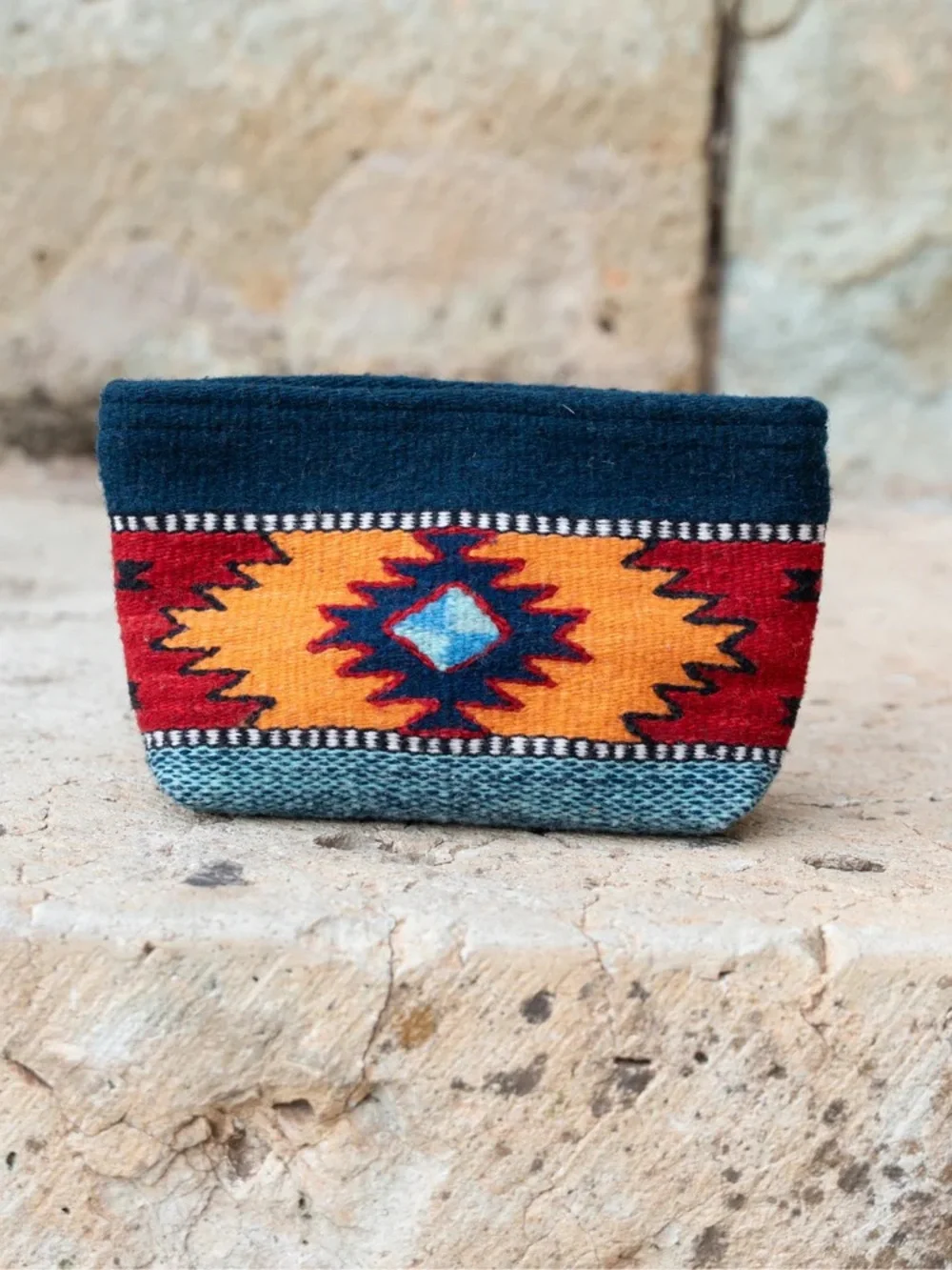 MZ Made Eagle Eye Handwoven Wool Pouch - Picture 3 of 12